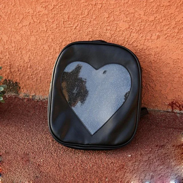 Pick Your Color: Summer Candy Transparent Love Heart Shape Backpack