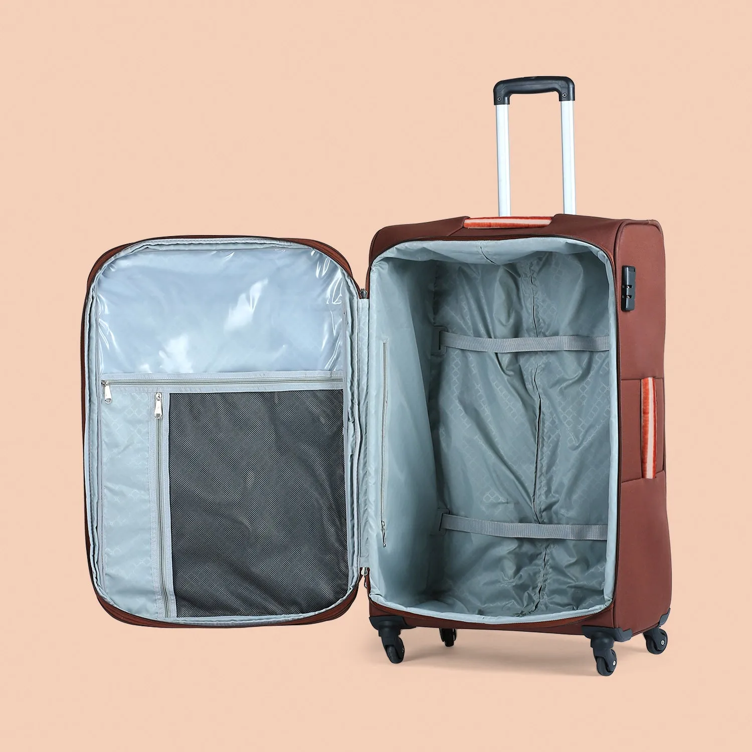 Qutub Stripes Avasa Trolley Bag (Medium)