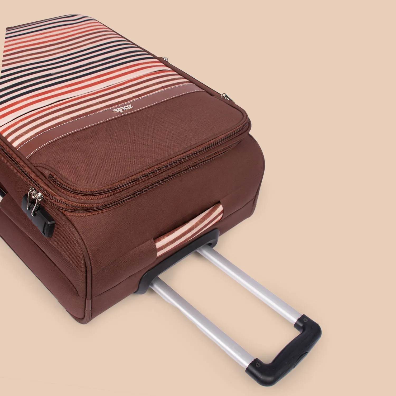 Qutub Stripes Avasa Trolley Bag (Medium)