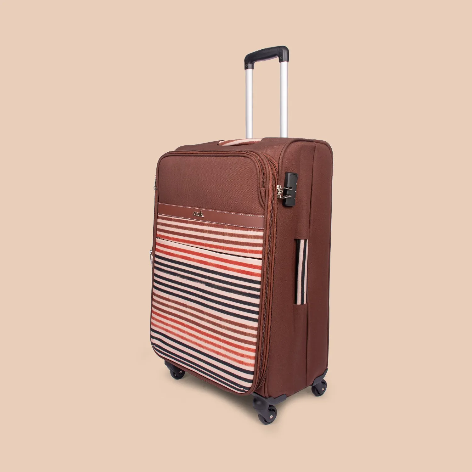 Qutub Stripes Avasa Trolley Bag (Medium)