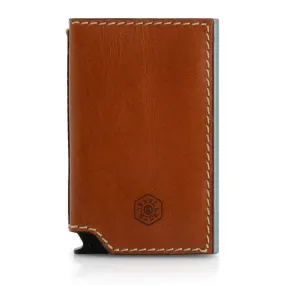 Roma Slim Card Slide Wallet - Tan
