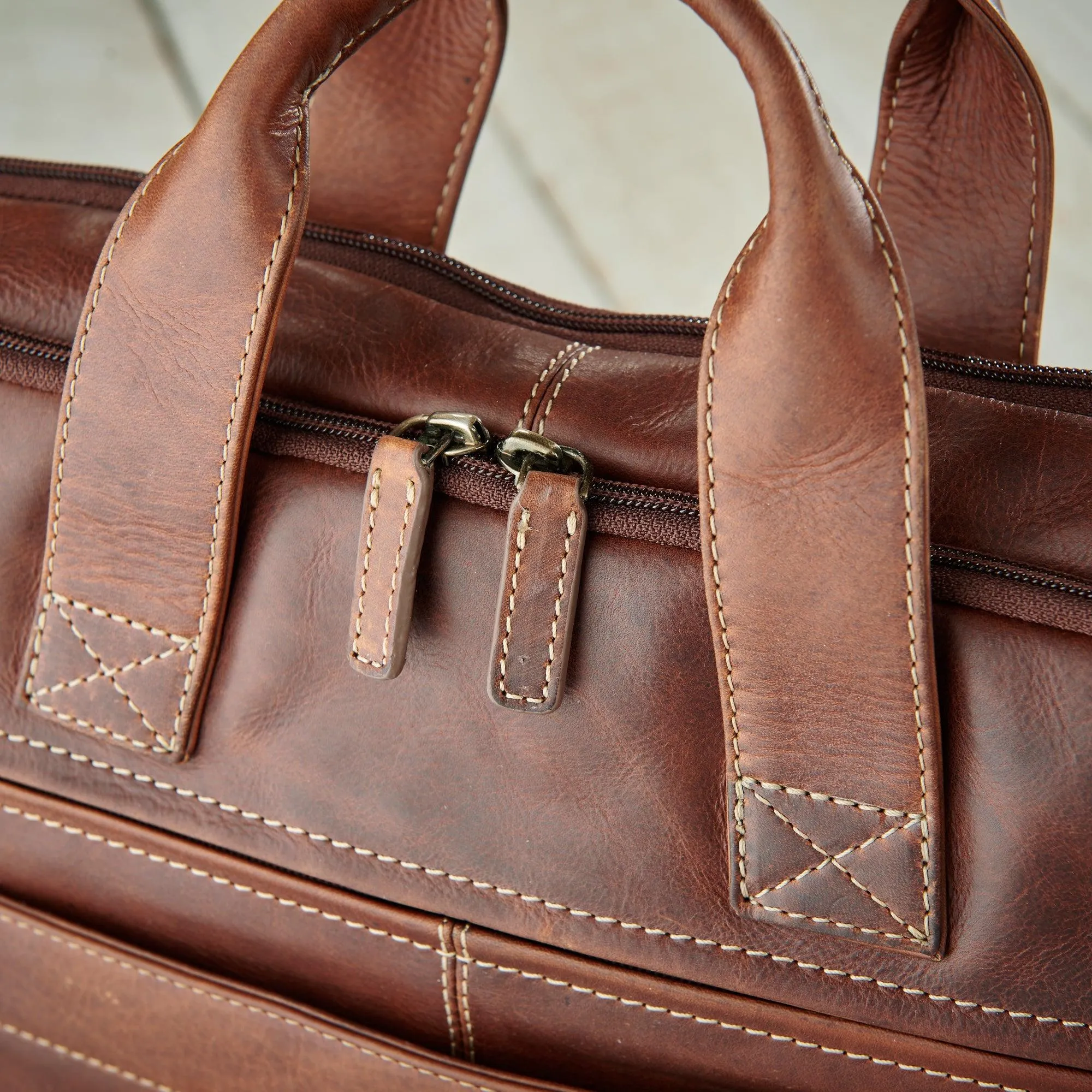 Rustic Leather Briefcase
