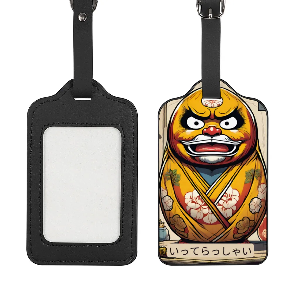 Scary Daruma Doll Luggage Tag