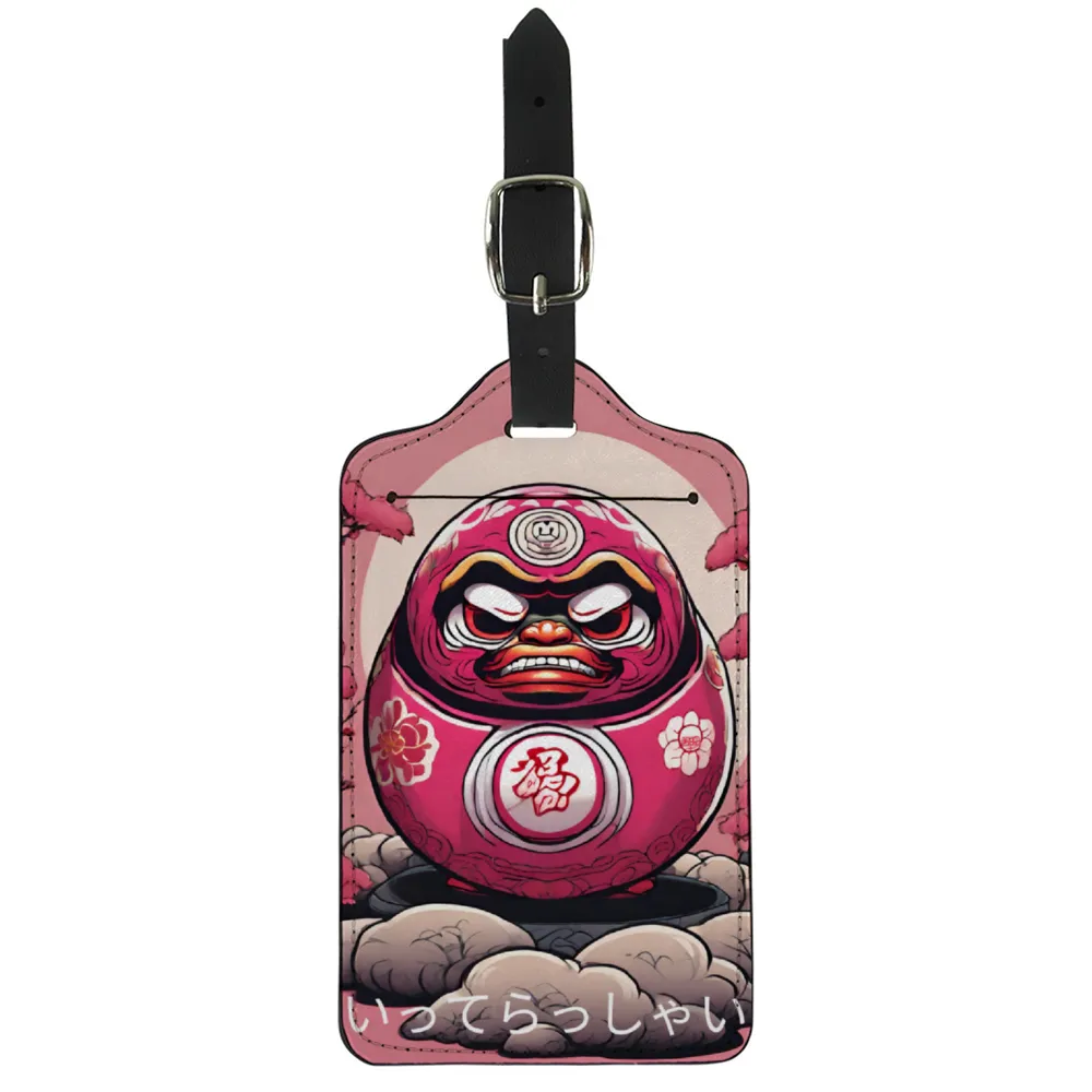 Scary Daruma Doll Luggage Tag