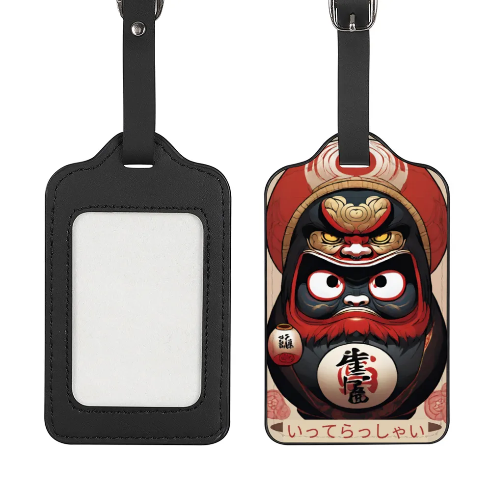 Scary Daruma Doll Luggage Tag