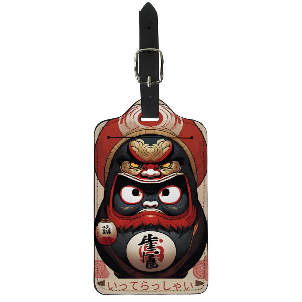 Scary Daruma Doll Luggage Tag