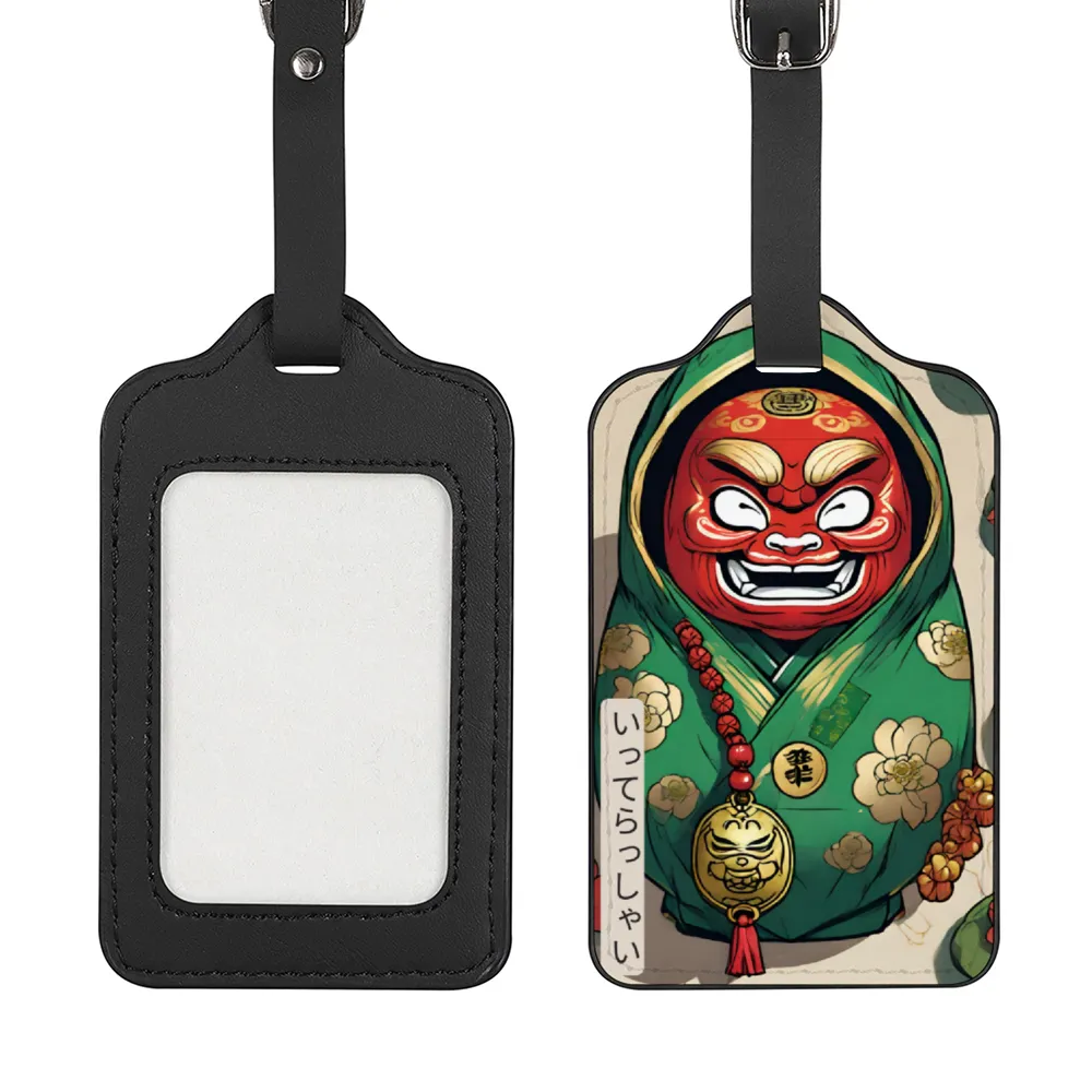 Scary Daruma Doll Luggage Tag