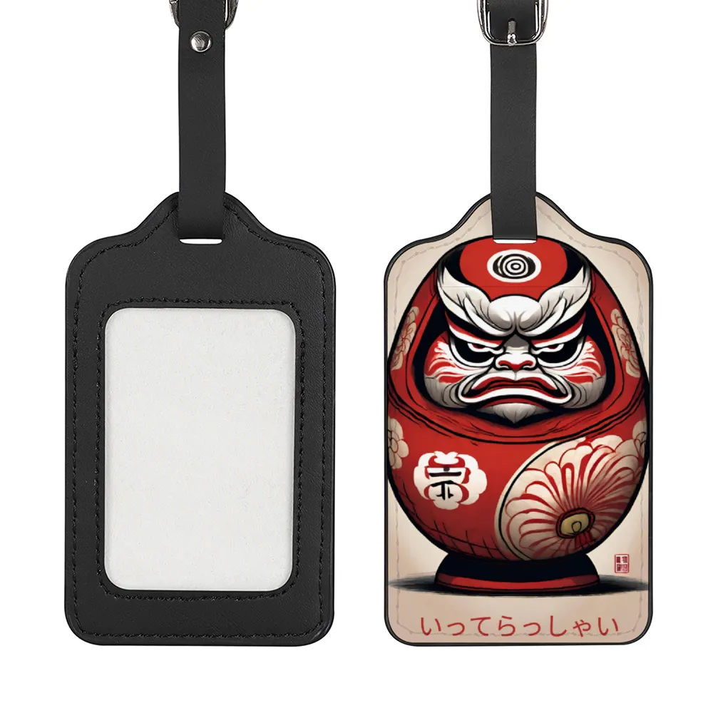 Scary Daruma Doll Luggage Tag