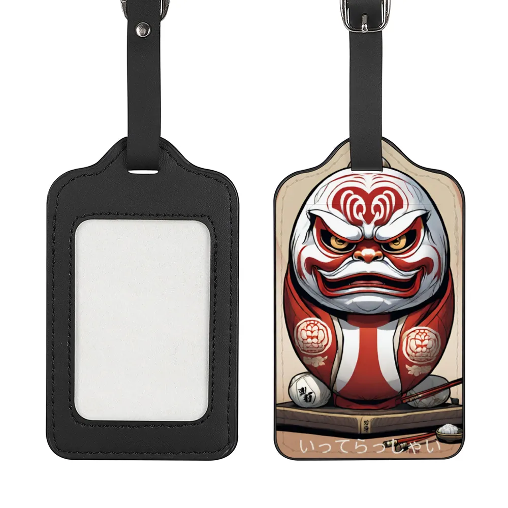 Scary Daruma Doll Luggage Tag