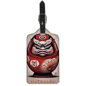Scary Daruma Doll Luggage Tag