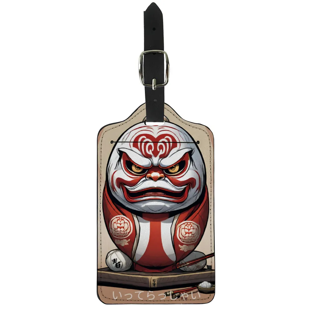 Scary Daruma Doll Luggage Tag