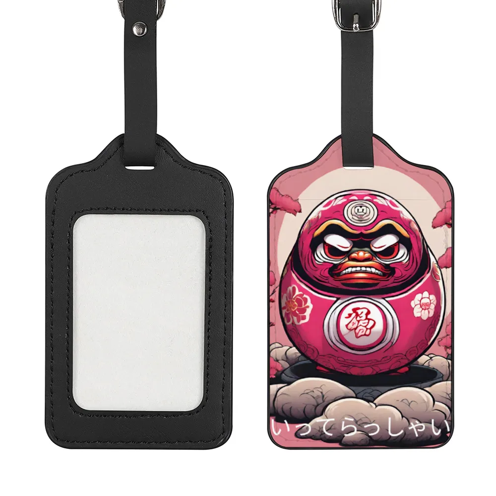Scary Daruma Doll Luggage Tag