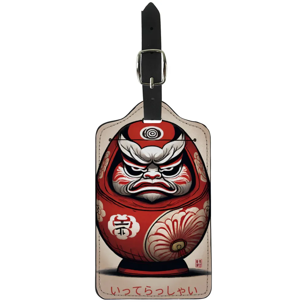 Scary Daruma Doll Luggage Tag