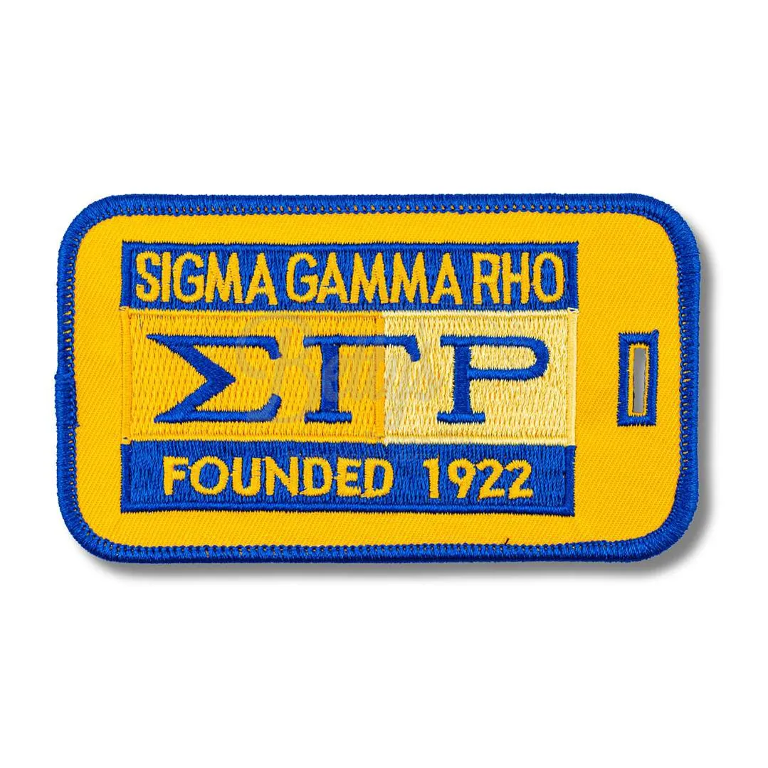 Sigma Gamma Rho ΣΓΡ Founded 1922 Embroidered Luggage Tag