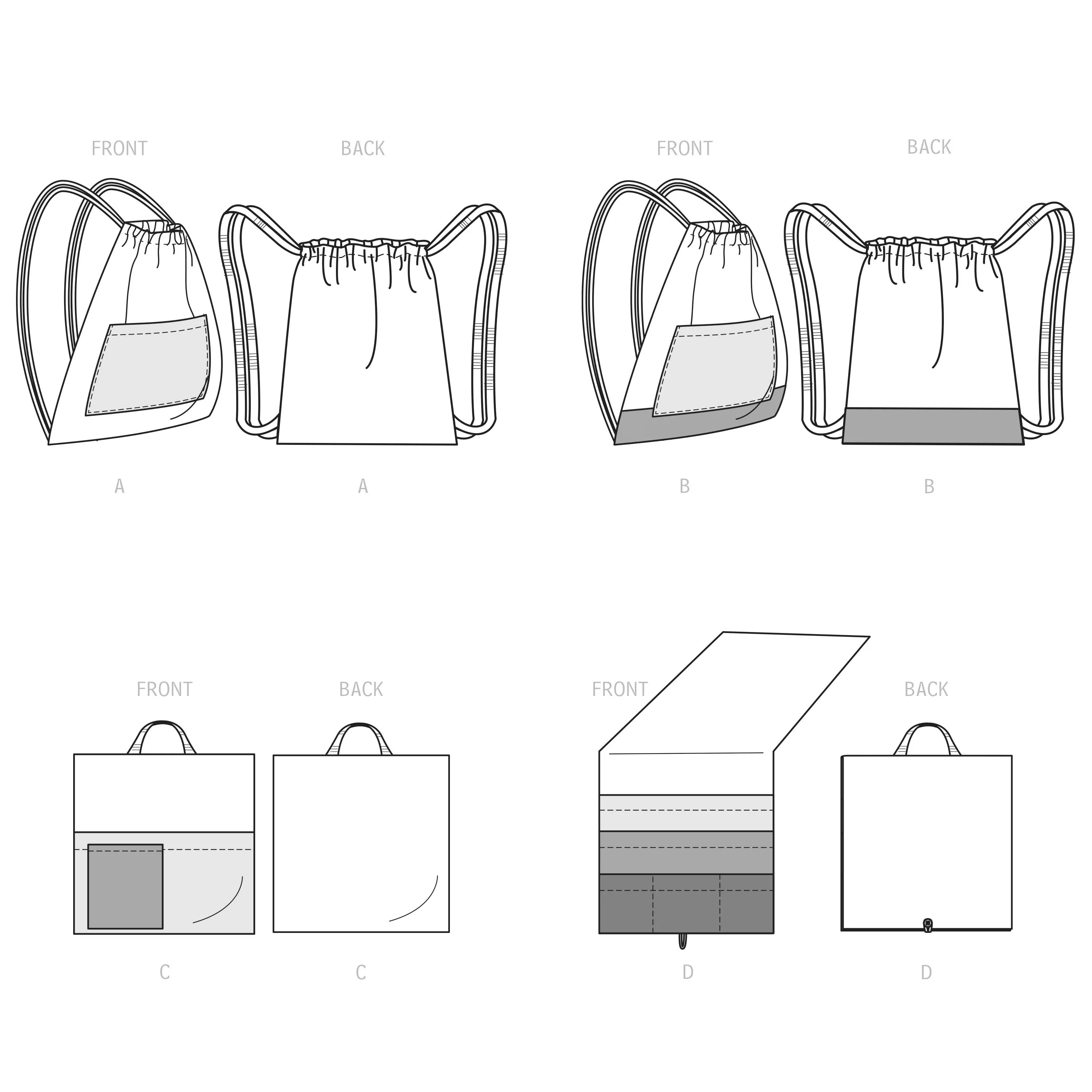 Simplicity Pattern 9513 Backpack, Pillow, Organizer