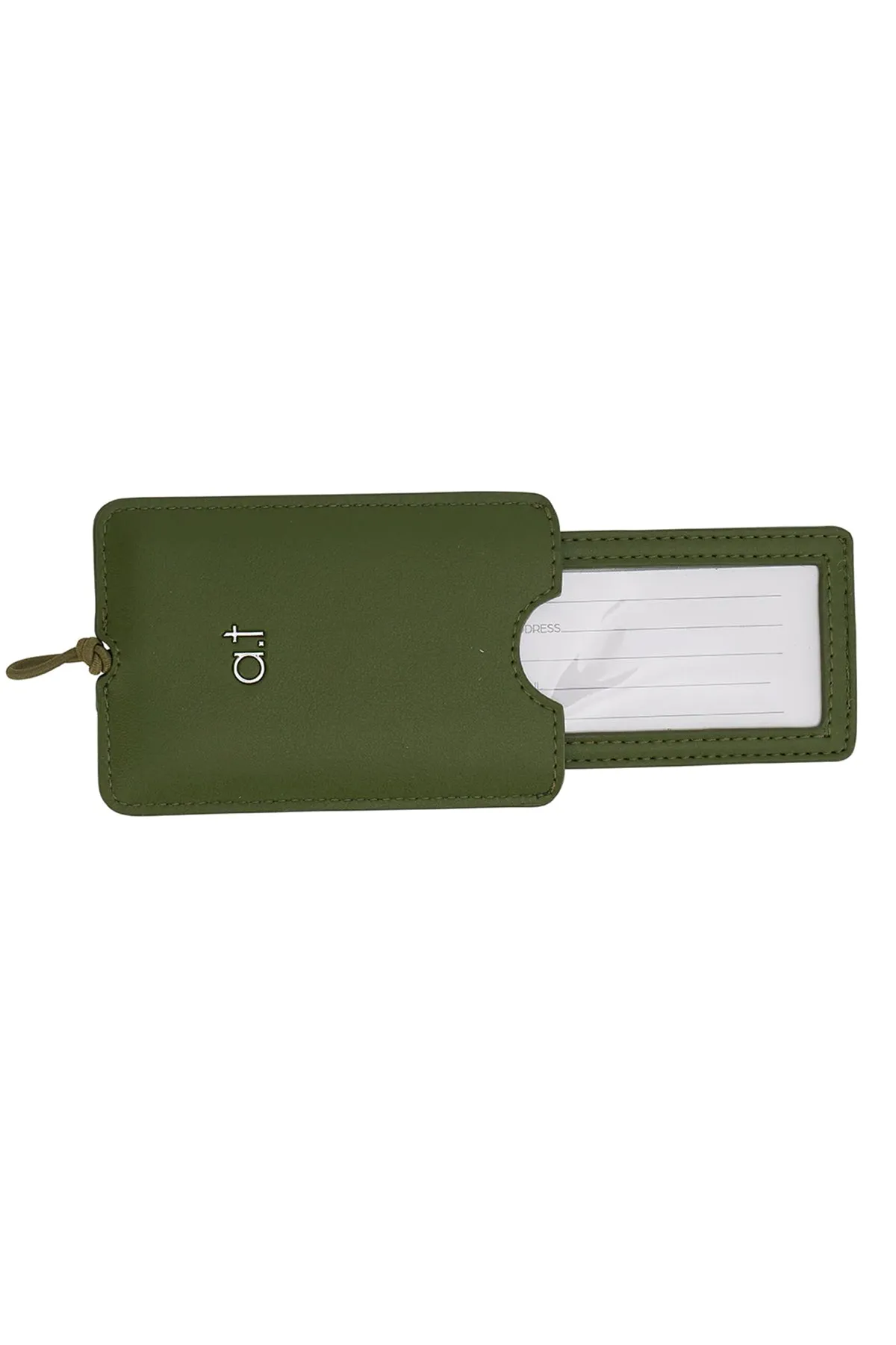 Stripe Luggage Tag Olive