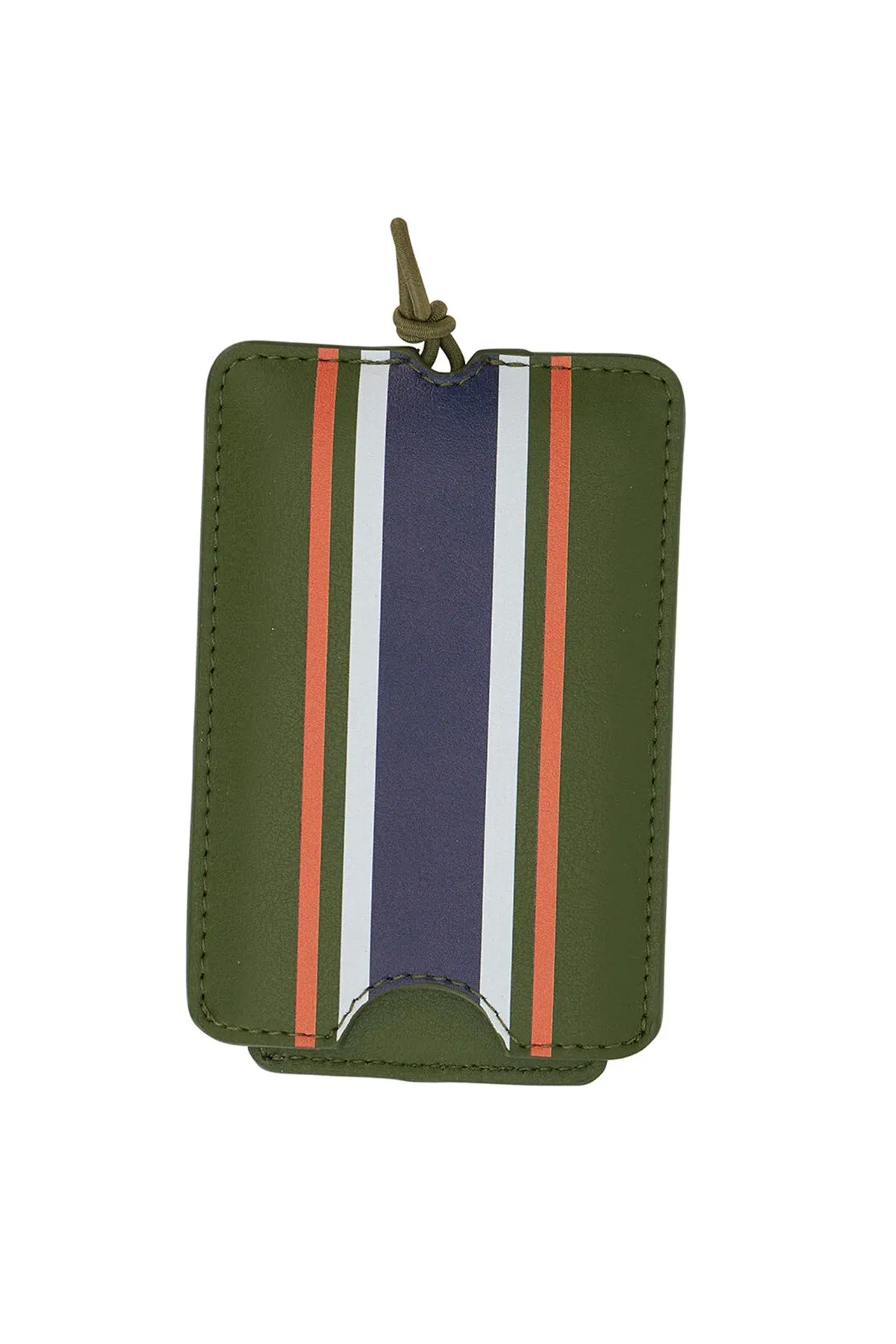 Stripe Luggage Tag Olive