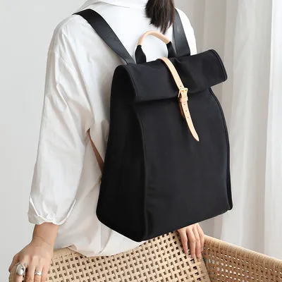 Stylish Ladies 16 Inch Laptop Backpack Purse Canvas Rucksack For Women
