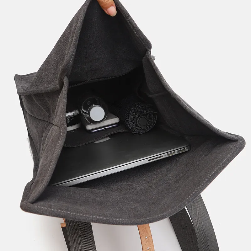 Stylish Ladies 16 Inch Laptop Backpack Purse Canvas Rucksack For Women