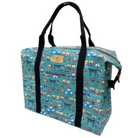 Teal Green Shiba Japan Extra Large Travel Tote