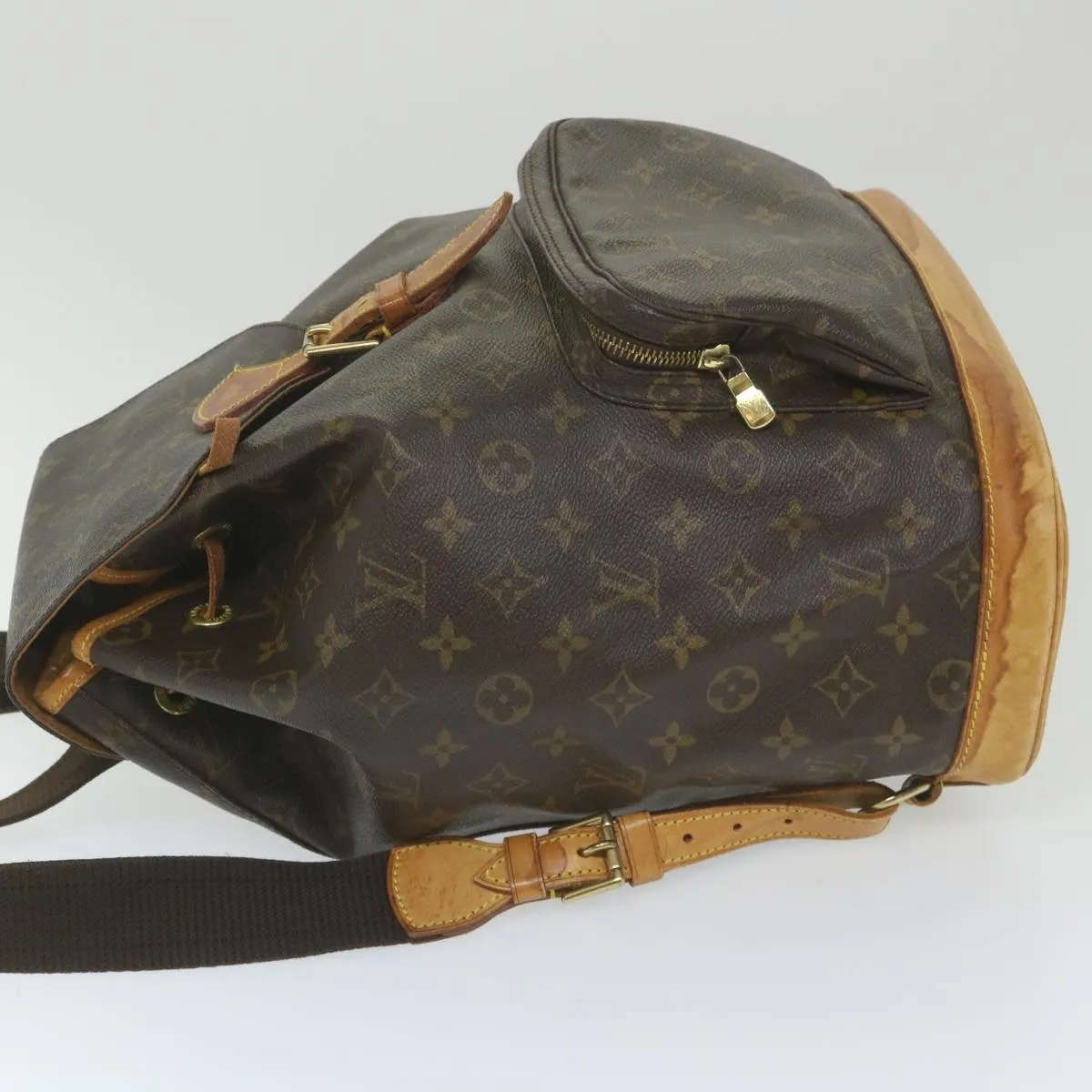 Trendy Inspired Louis Vuitton Monogram Montsouris Gm Backpack M51135 Lv Auth Bh132