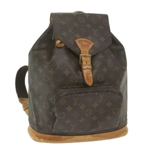 Trendy Inspired Louis Vuitton Monogram Montsouris Gm Backpack M51135 Lv Auth Bh132