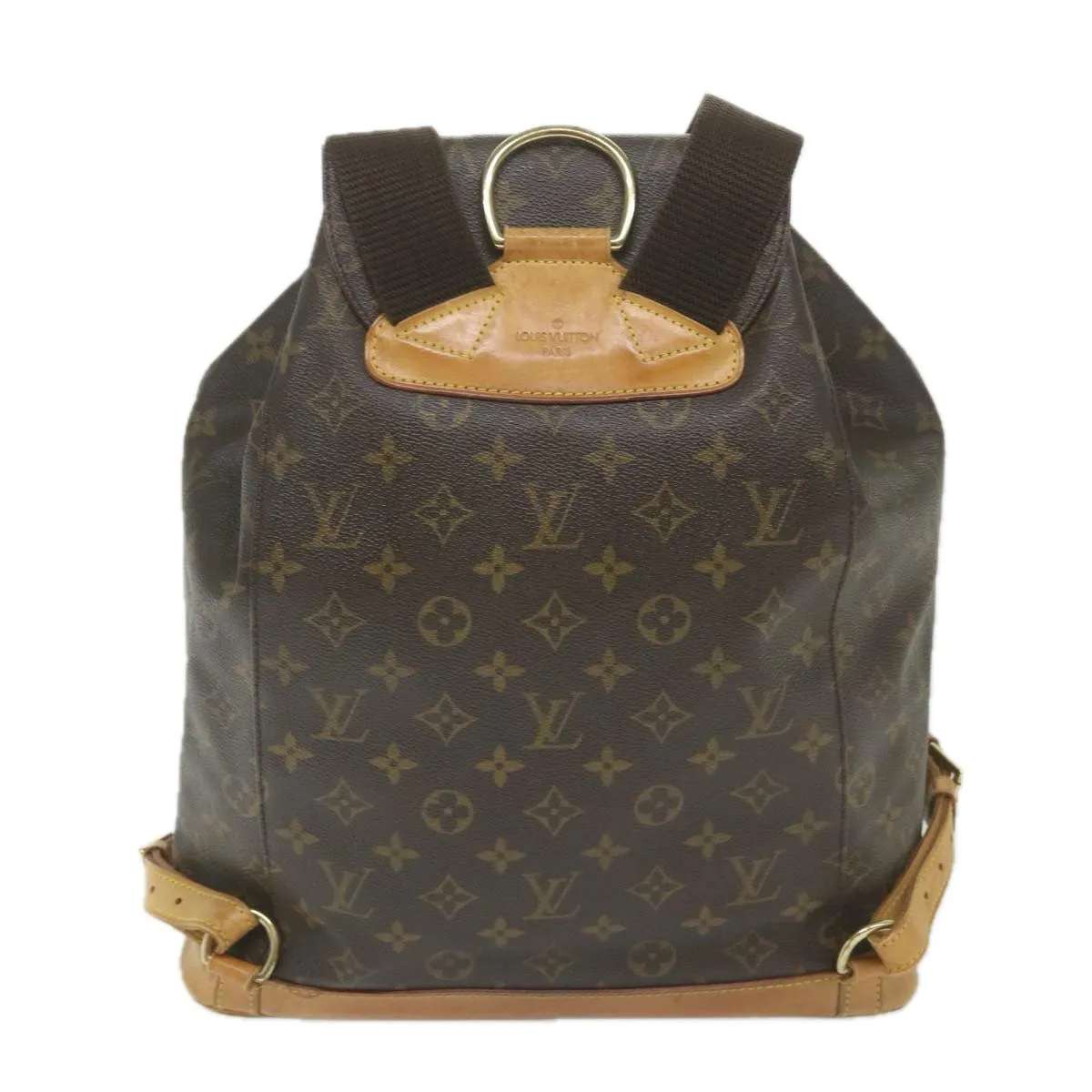 Trendy Inspired Louis Vuitton Monogram Montsouris Gm Backpack M51135 Lv Auth Bh132