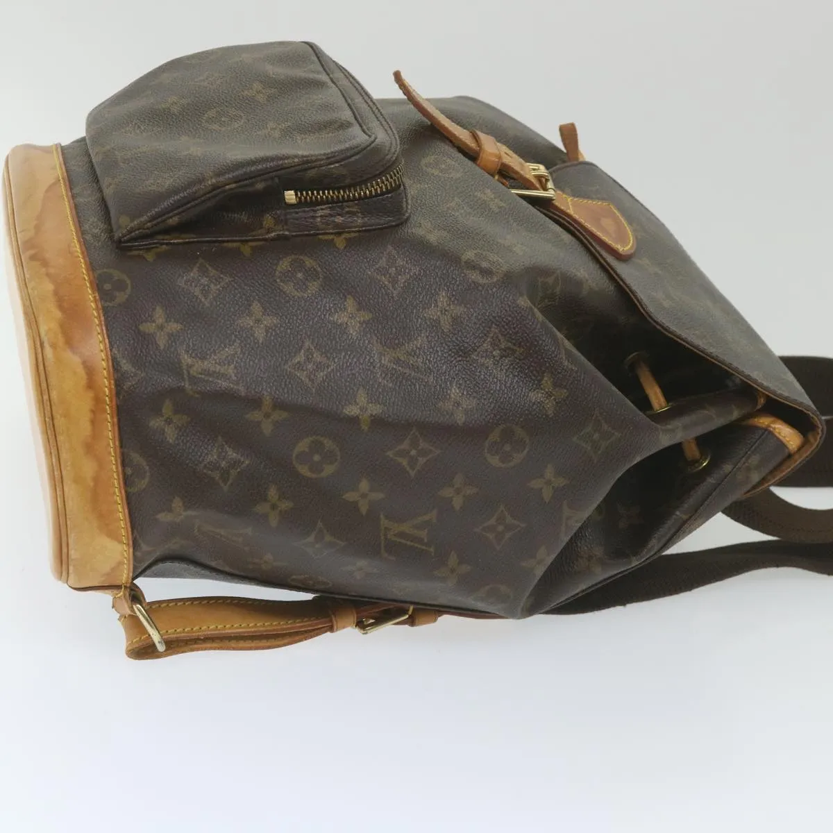 Trendy Inspired Louis Vuitton Monogram Montsouris Gm Backpack M51135 Lv Auth Bh132