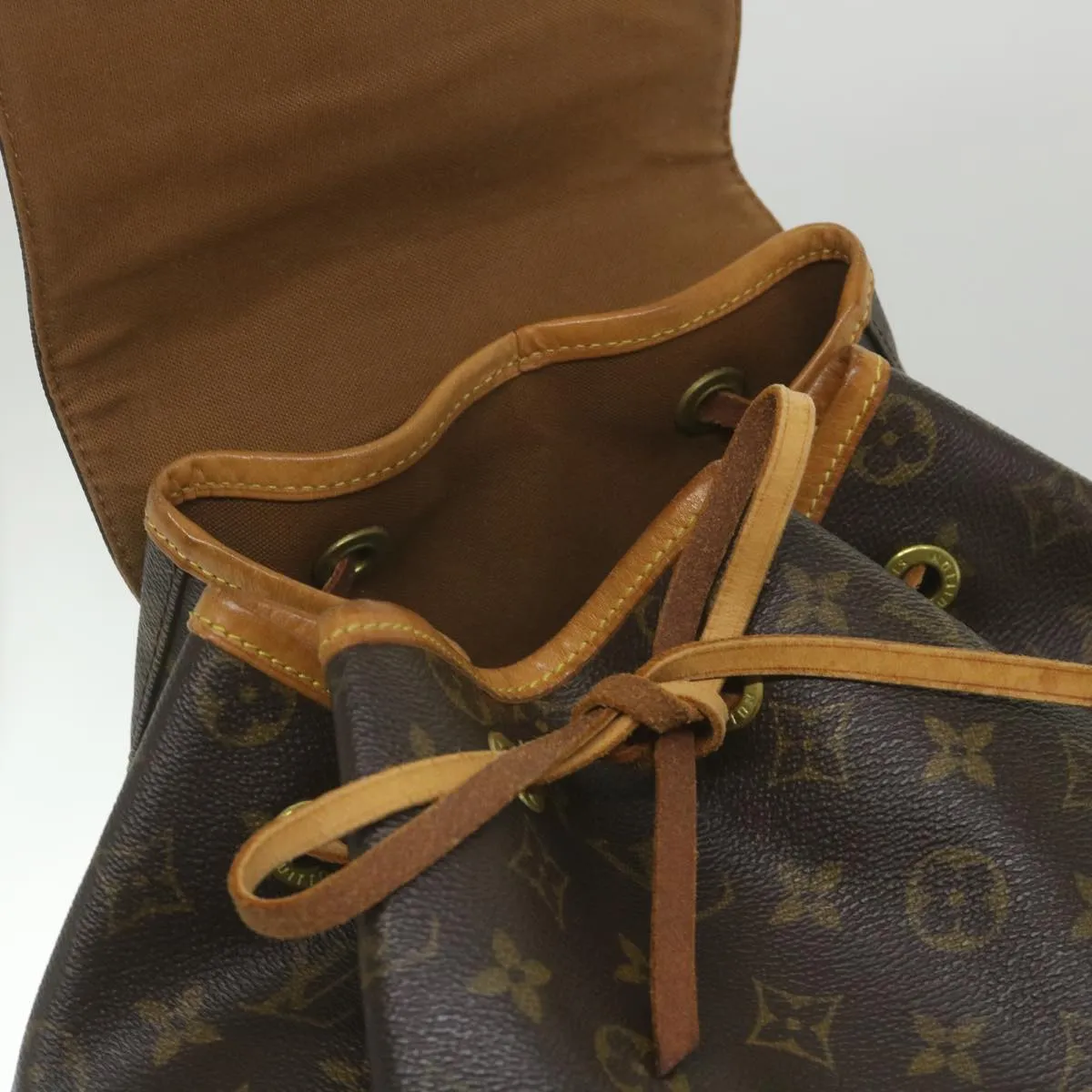Trendy Inspired Louis Vuitton Monogram Montsouris Gm Backpack M51135 Lv Auth Bh132