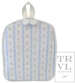 TRVL BRING IT Lunch Bag- RIBBON FLORAL BLUE