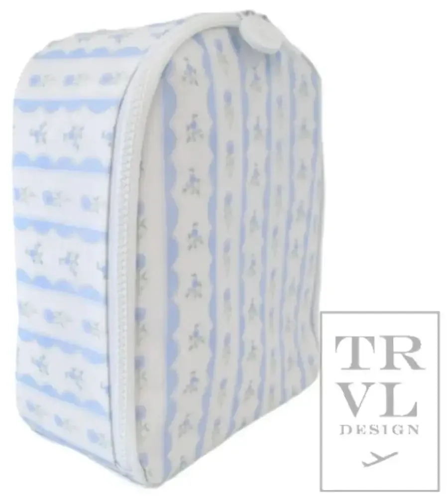 TRVL BRING IT Lunch Bag- RIBBON FLORAL BLUE