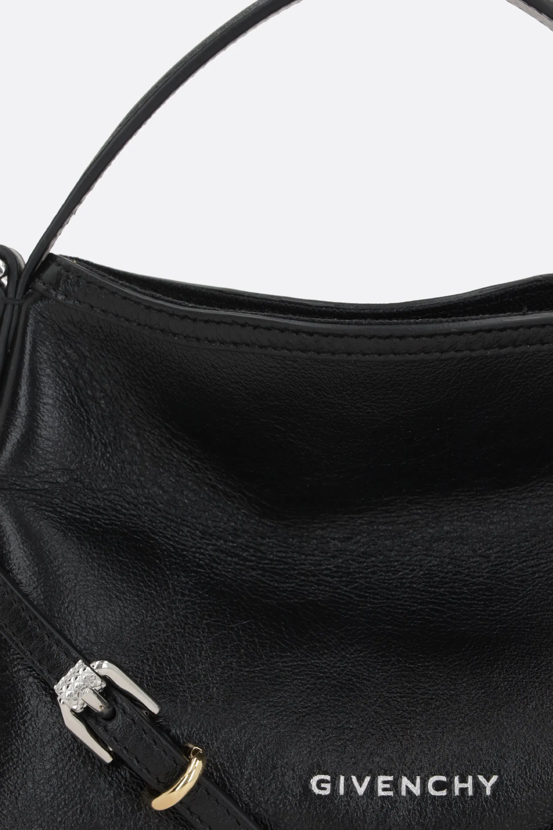 Tumbled Leather Mini Crossbody Bag