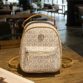 Vvsha Luxury Letter Printed Soft PU Leather Backpacks For Women Anti-theft Backpack Stylish Applique Female Travel Bag Gilr School Bag