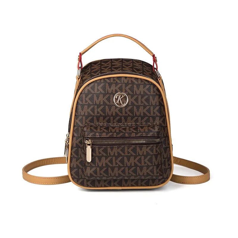 Vvsha Luxury Letter Printed Soft PU Leather Backpacks For Women Anti-theft Backpack Stylish Applique Female Travel Bag Gilr School Bag