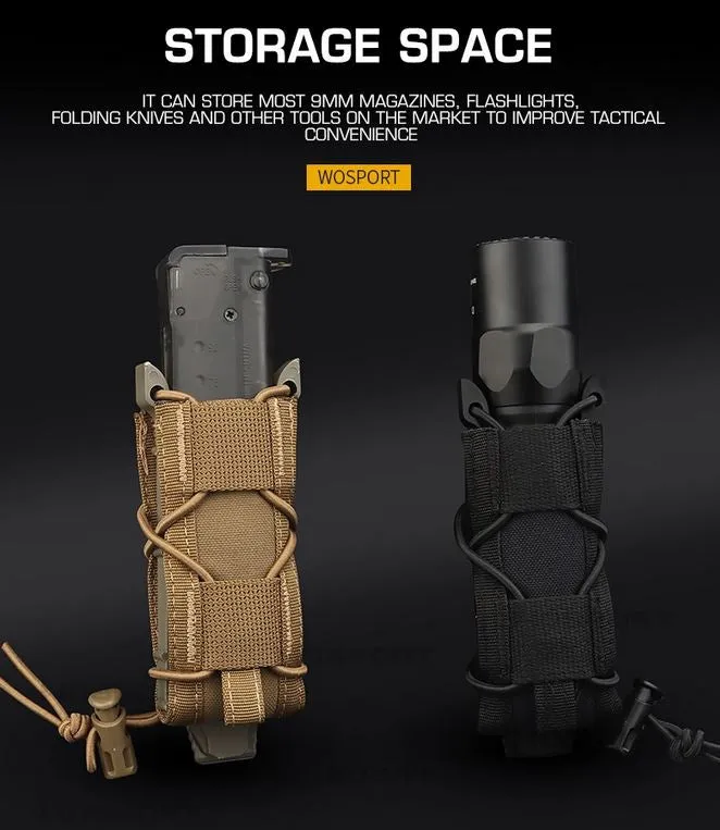 WST Tiger Type 9mm Magazine Molle Pouch - Coyote
